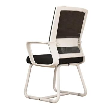 Imagem de Cadeira de escritório de malha respirável para computador com suporte de braço, cadeiras de mesa confortáveis, cadeira de recepção de conferência de escritório para adultos trabalhando e estudar