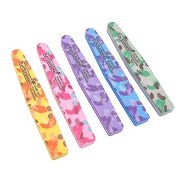 Imagem de Lima de Unhas Reutilizável Lavável Esponja Colorida Placa de Plástico Polimento de Unhas, 5 Pçs Lixa de Unhas Reutilizável Lixa de Unhas Tira de Polimento de Unhas Ferramenta de