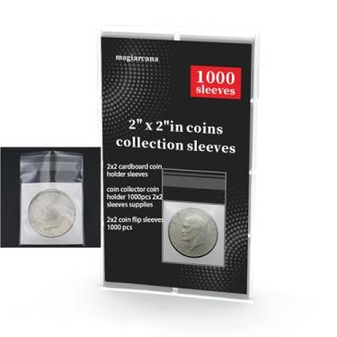 Imagem de Magiarcana Capas protetoras de moedas e suprimentos de coleção de cartões de medição de moedas, 3 opções, não incluídos porta-moedas de papelão, cápsulas de plástico para moedas, caixas protetoras de