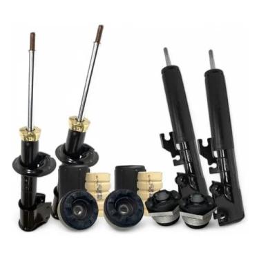 Imagem de Kit Completo Suspensão Dianteira/Traseira Compatível com Uno 1998 a 2012 4 Amortecedores + Coxins e Batentes Originais