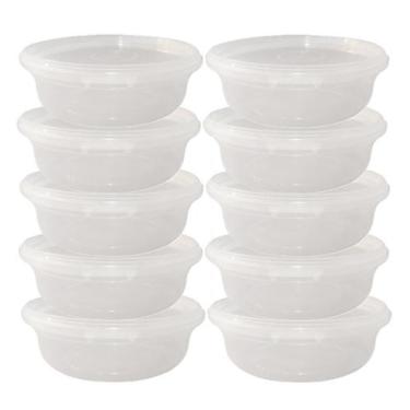 Imagem de Pote PP com tampa lacre 160 Ml Transparente 10 unidades - Brasilpack