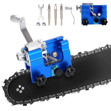 Imagem de XiflLife Afiador de motosserra atualizado 2024, kit de gabarito de afiar motosserra portátil com rebarbas de afiar, ferramenta de apontador de serra manual para serra de 20 a 56 cm e serra elétrica
