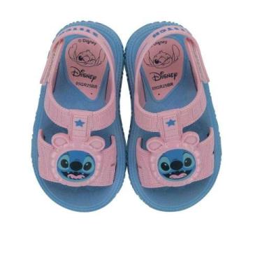 Imagem de Sandália Infantil Menina Grendene Kids Disney Puff Bag Baby, Azul, 20