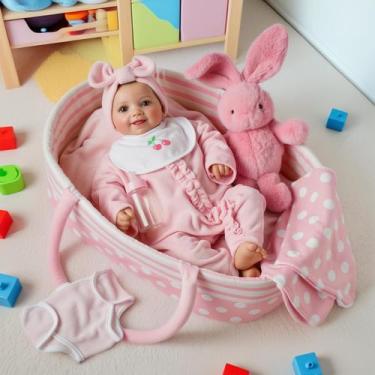 Imagem de Conjunto de roupas para bonecas BABESIDE para 43-56 cm com berço