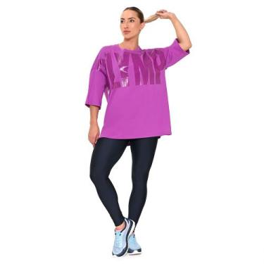 Imagem de Camiseta Over Olympikus Feminina, Roxo, G