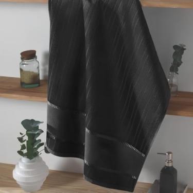 Imagem de Toalhas de Banho Bella Dohler para Bordado Cruz (2, 1563 - Preto, 70cm X 140cm)