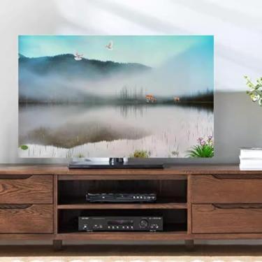 Imagem de HSTANGKY Capa protetora contra poeira para TV de 32-80 polegadas protetor de tela LCD à prova de poeira design de pano de arte fácil de instalar adequado para a maioria das cenários de tela plana 1 ||