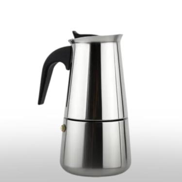 Imagem de Cafeteira Italiana Espresso 200ml – Alumínio Resistente, Portátil, Prepara Café Saboroso em Minutos
