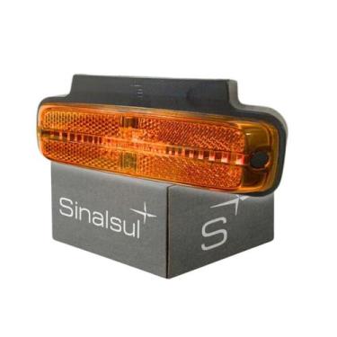 Imagem de Lanterna Lateral Posição Refletor Com Suporte Led Amarela - Sinalsul