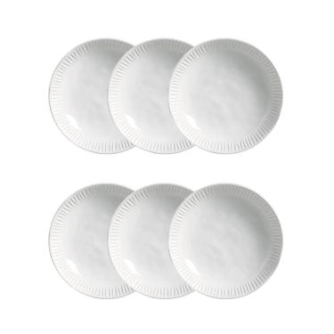 Imagem de Conjunto de Pratos Fundos Porto Brasil Linhas New White 830ml - 6 Peças