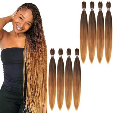 Imagem de Hair pré-esticado, trançado, Zepin, 34 cm, 8 pacotes, 90 g/pacote