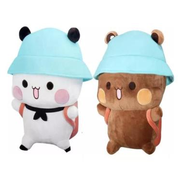 Imagem de Presente de Natal de brinquedo de pelúcia Dudu e Bubu Panda com 20 cm 