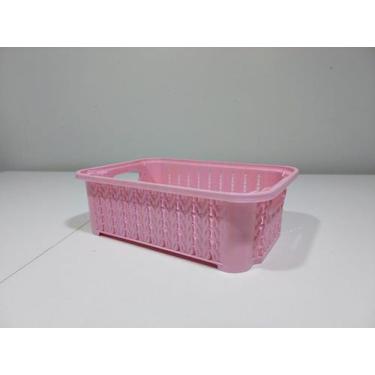 Imagem de Cesto Organizador Empilhável - TF Solados, Rosa bebe