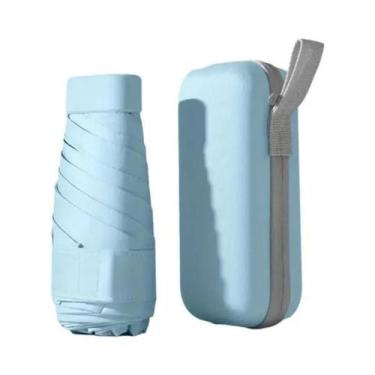 Imagem de Mini Guarda Chuva Sombrinha de Bolso c/ Estojo - Rodaless, Azul claro