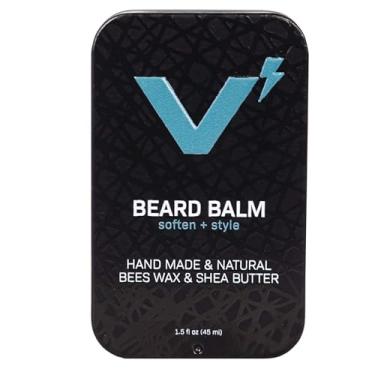 Imagem de VOLT Bálsamo de barba para homens - óleos orgânicos de argan e jojoba, manteiga de manga e karité, suaviza e modela, aroma de tabaco, 45 ml