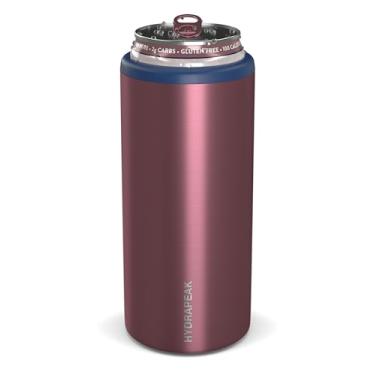 Imagem de Hydrapeak Slim Can Cooler – Refrigerador de latas com isolamento de parede dupla para todas as latas finas de 350 ml, isolador de latas de aço inoxidável (ouro rosa)