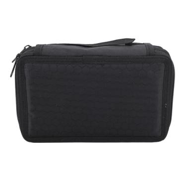 Imagem de Estojo Escolar, Estojo Grande, Organizador de Papelaria, Estojo Estético, Grande Capacidade, Grande Capacidade, Portátil, Escritório, Papelaria, Bolsa de Maquiagem, para (Preto)