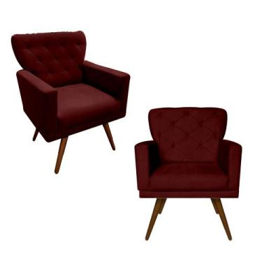 Imagem de Kit 2 Cadeiras Estofadas Poltronas Vitória Para Recepção Empresa - Sue