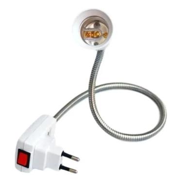 Imagem de Haste Flexível Soquete E27 Adaptador Lâmpada Tomada 40 Cm Co