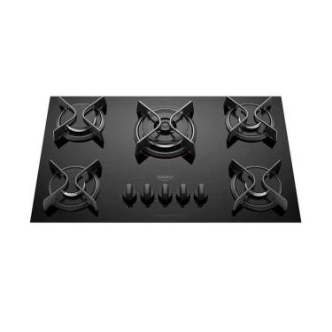 Imagem de Cooktop Supreme 5 Bocas Automático Mesa de Vidro Mega Chama Bivolt Dako