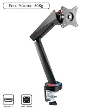 Imagem de Suporte Gamer Para Monitor Com Usb 17" - 32" - Psgam1732