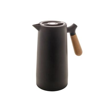 Imagem de Garrafa Térmica Nordica 1 L Preta Com Cabo De Madeira Wolff