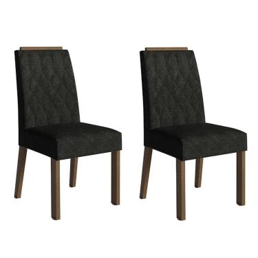 Imagem de Kit 2 Cadeiras De Jantar 4256 Com Espaldar Rustic-oxford Madesa