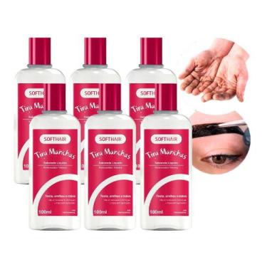 Imagem de Kit 6 Tira Manchas de Henna da Pele Removedor Sabonete Líquido Suavene