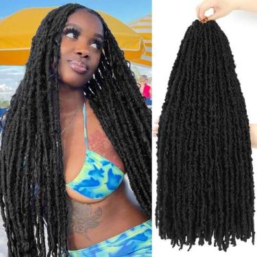 Imagem de Crochet Hair GetGal Butterfly Locs de 24 polegadas para mulheres negra