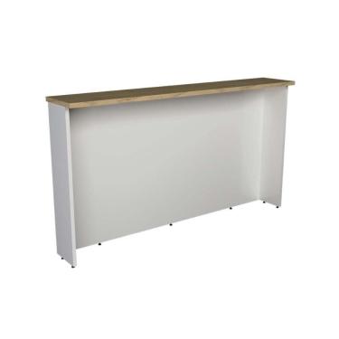 Imagem de Bancada Ilha Cozinha PH 3069 Ten 200cm Branco/Carvalho Nature - Herval