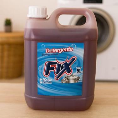 Imagem de Detergente Lava Louças FIX 5 Litros Maça Biodegradavel Uso Profissiona