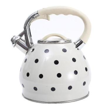 Imagem de Chaleiras elétricas esmalte vintage panela chinesa a gás assobiando bu