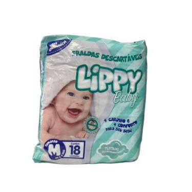 Imagem de Fralda infantil pacote com 18 tiras lippy baby - m - Maxi Confort