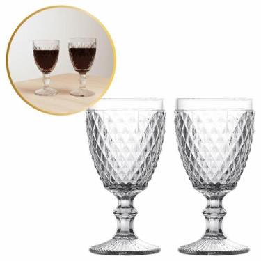 Imagem de Conjunto Taças de Vinho Elegante Bico de Abacaxi Transparente Kit 2 un