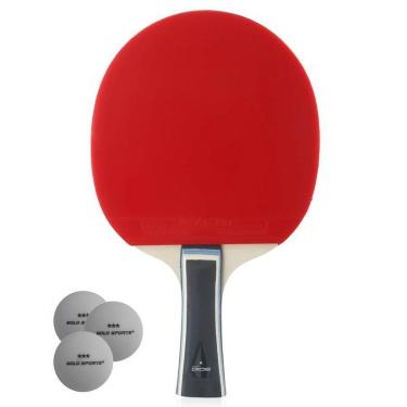 Imagem de Kit de Tênis de Mesa Boli Gold Sports-1 Raquete 1 Estrelas + bolsa e 3 bolas-Unissex
