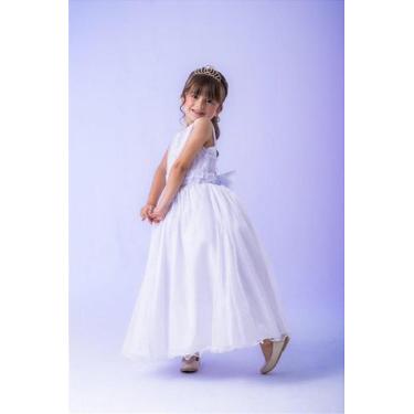 Imagem de Vestido Dama de Honra Branco Longo Olivia - Elegante e Sofisticado - F