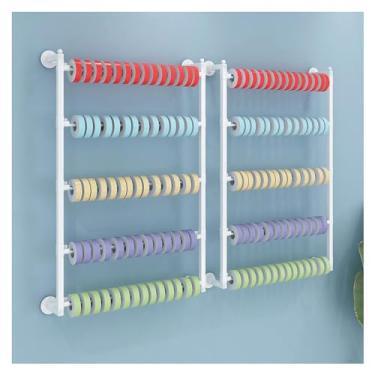 Imagem de Prateleira organizador de suporte de fita para parede, sala de artesanato, suporte moderno para lenço, prateleira de exibição vertical para toalhas, para armário, cinto, gravata, xaile, calças