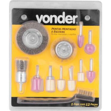 Imagem de Jogo De Pontas Montadas E Escovas Com 12 Peças Vonder