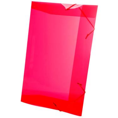 Imagem de Pasta Aba Elástico Dello Line sem Lombo Vermelha 33,5x23,5cm