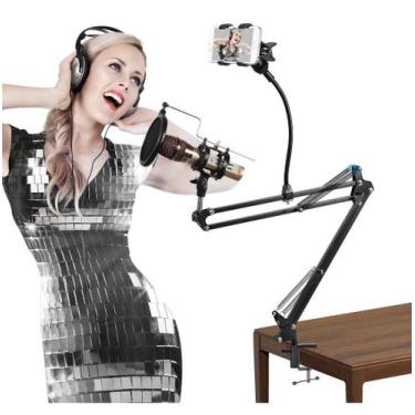 Imagem de Suporte,Braço Articulado,haste Flexível P/microfone e Smartphone c/ara