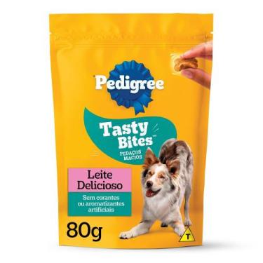 Imagem de Petisco para Cães Adultos Pedigree Tasty Bites Sabor Leite 80g