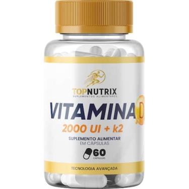 Imagem de Suplemento Alimentar Vitamina D3 2000UI + K2 Topnutrix 60 Cápsulas
