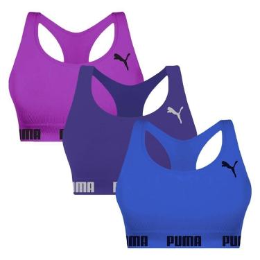 Imagem de Kit 3 Tops Puma Nadador Sem Costura Feminino