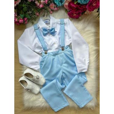 Imagem de Conjunto Kanga Social Gustavo com Suspensório Azul Bebê, Spindle, 4