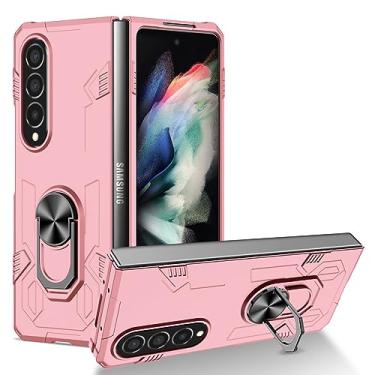 Imagem de Armor Phone Case para Samsung Galaxy Z Fold 5 4 3 2 Car Ring Holder Stand Back Cover Fold5, Pink, for Z Fold 3