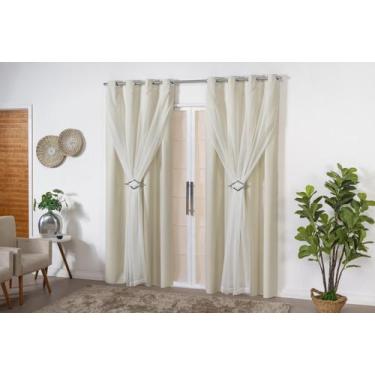 Imagem de Cortina Blackout PVC (plástico) com VOIL e PRESILHA para Sala ou Quart