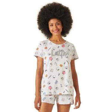 Imagem de Pijama Feminino Verão Latte Malwee - CINZA - P-Feminino