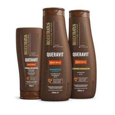 Imagem de Kit Bio Extratus Queravit (500mL/g) Shampoo, Condicionador e Finalizador