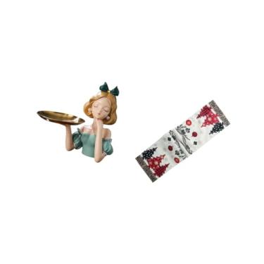 Imagem de Fenteer Porta-chaves de Resina de Arte Moderna, Bandeja E Caminho de Mesa de Natal, Cachecol, Cômoda, Enfeite de Armazenamento Multiuso para Decoração de Sala