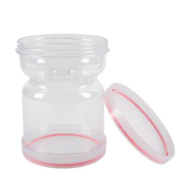 Imagem de Pote De Conserva Life Formato Ampulheta Vidro Divisor Multiuso Para Cozinha e Alimentos Úmidos ou Secos Recipiente Separador Economizador De Alimentos Prevenção Contra Vazamentos